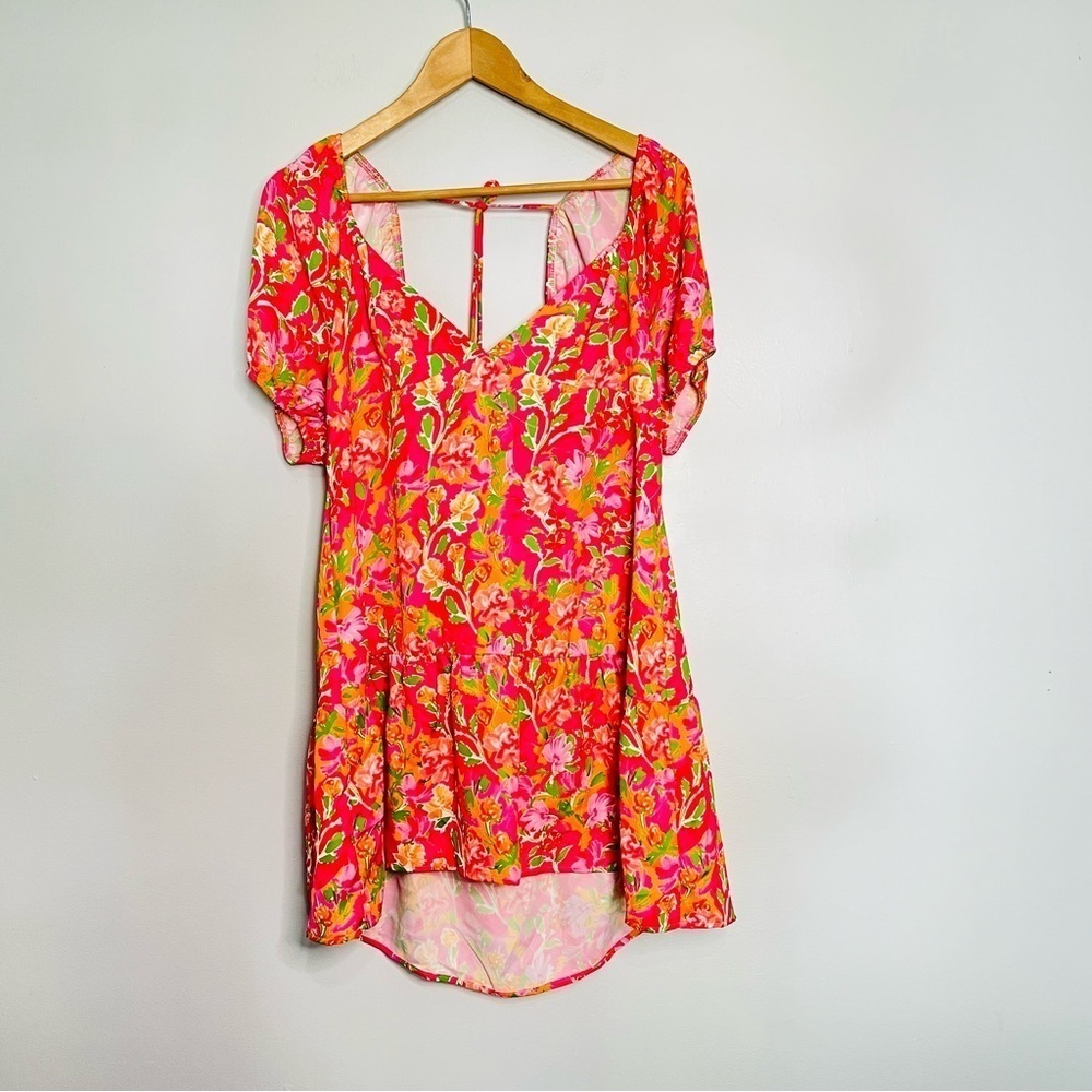 Resa floral milkmaid mini summer sundress size medium